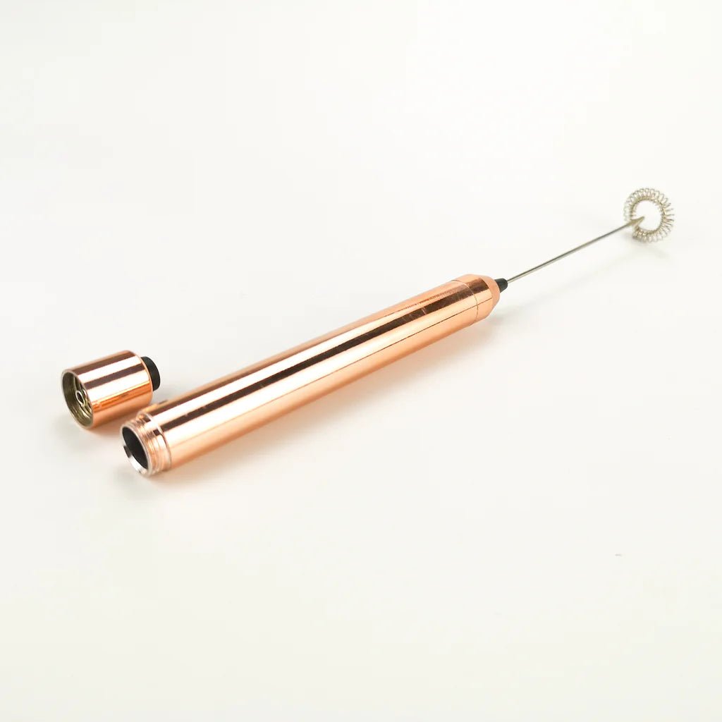 Gold Drink Frother comes with 2 AA batteries - BrightFuture.Org Shop