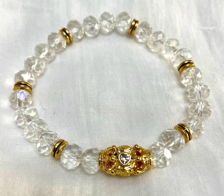 Crystal Bead Bracelet | Angelic Clarity Bracelet | Bright Future