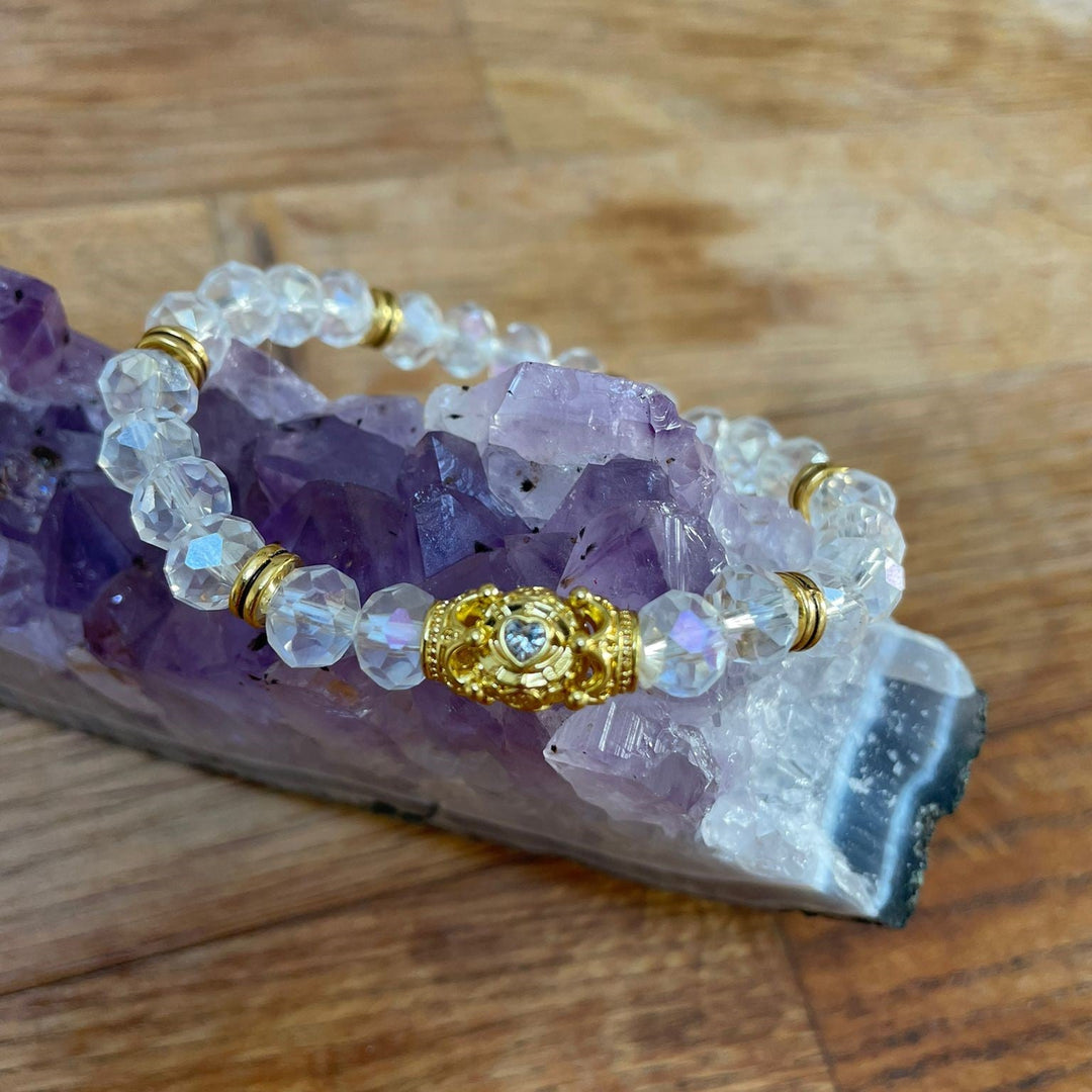 Crystal Bead Bracelet | Angelic Clarity Bracelet | Bright Future